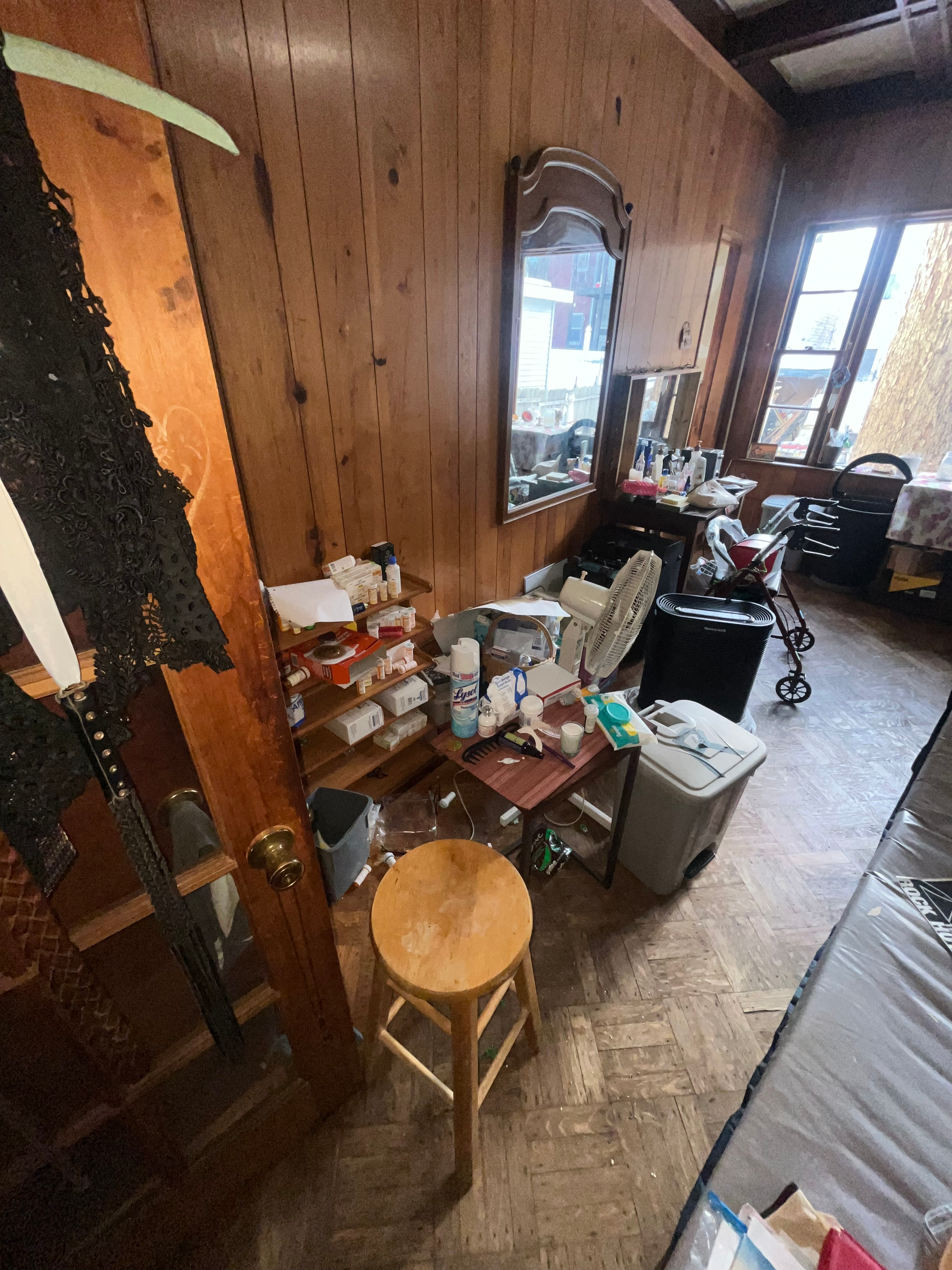 Heavy items and clutter removed for local disposal